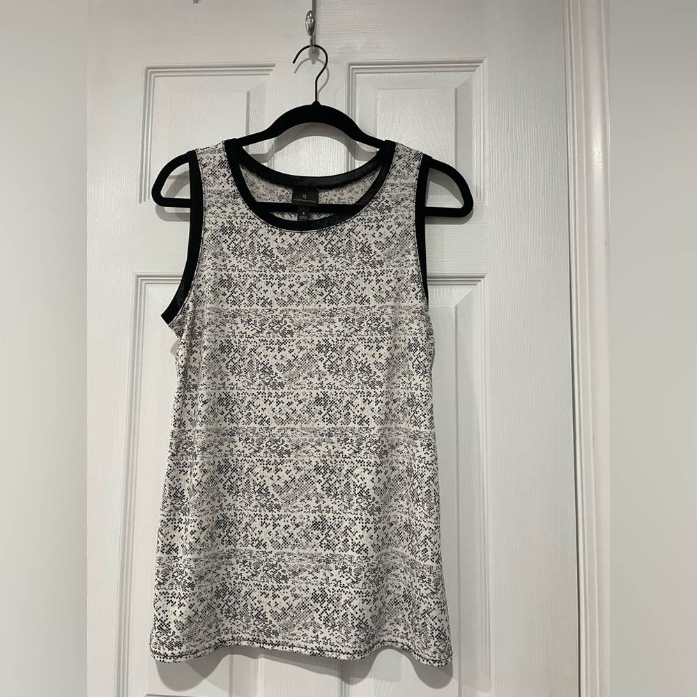 Worthington Top Black white grey